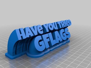 você já tentou gflags office personalizado 3d print model - Mito3D