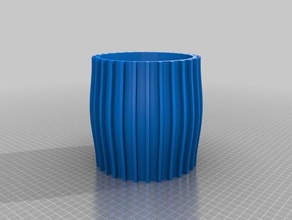 my customized ribbed pencil holder containers 3d print model - Mito3D