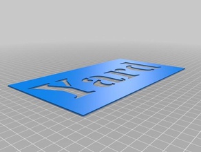 yard stencil signs logos customized 3d print model - Mito3D