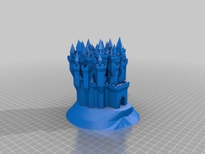 mon personnalisés grand château 1 générateur des bâtiments structures 3d print model - Mito3D