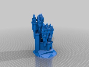 my customized grand castle 2 5 sided tall generator buildings structures 3d print model - Mito3D