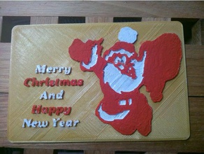 feliz navidad, año nuevo hobby decoraciones de navidad regalo adornos diseño holliday la tarjeta hollidays 3d print model - Mito3D