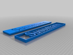 sussis isim plakası işaretler logoları özelleştirilmiş 3d print model - Mito3D