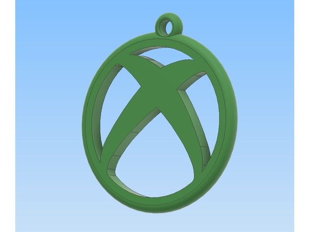 xbox keychain accessories 3d printer awesome cool keyring simple one 3D print model - Mito3D