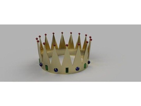 coroa 3d impressão traje fantasias prop coroas o rei cavaleiro de decisão medieval 3d print model - Mito3D