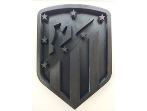 escudo do atlético de madrid sinais logotipos emblema 3d print model - Mito3D