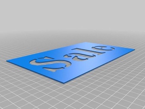 sale stencil signs logos customized 3d print model - Mito3D