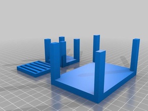 Tisch Stuhl Modell Möbel Puppenhaus 3d print model - Mito3D