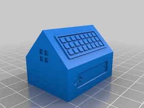 casa solar de los edificios estructuras haus la energía fotovoltaica 3d print model - Mito3D