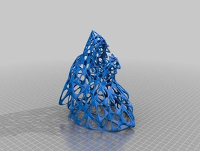 direwolf-cabeza de voronoi las esculturas art regalo joyería 3d print model - Mito3D