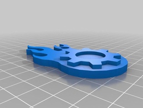 20 alevli vites Anahtarlık ateş alev keycain logo 3d print model - Mito3D