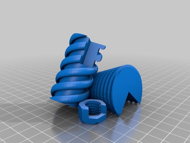 revolve2 openscad módulo de biblioteca la ingeniería doble hélice extrusión engranaje helicoidal engranajes helicoidales multiuso gire el tornillo hilo 3D print model - Mito3D