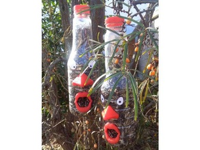 mangiatoia per uccelli bottiglia all'aperto giardino birdhouse bocca naso 3d print model - Mito3D