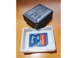 np-w126 batteria-cover sd-card intarsio la fotocamera coperchio della batteria porta fuji fujifilm sdcard titolare 3d print model - Mito3D