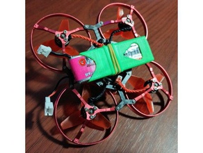 whoop bateria gaiola snapper 7 paramétrico de fusão 360 rc veículos 1s lipo tampa da suporte diydrones drone corrida 6 tinywhoop pequeno grito 3d print model - Mito3D