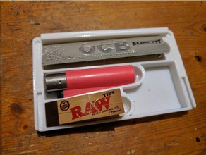 portátil alijo de caja actualizado mejorado otros 420 clipper personalizado el rey papel más ligero encendedor caso raw roach fumar 3d print model - Mito3D