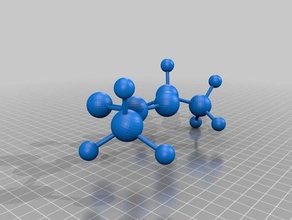 Etil asetat öğrenme kimya modeli molekül Organik Kimya 3d print model - Mito3D