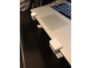 clips laptop stand computer 3d print model - Mito3D
