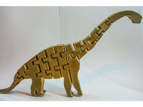flexi-brachiosaurus a los animales articulados flexible 3d print model - Mito3D