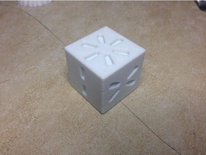 sunshine six sided dice 3d print model - Mito3D