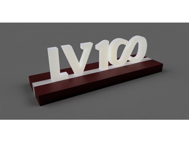 lv 100 latvija iluminado letras decoración 3D print model - Mito3D