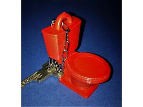 wc chave de cadeia chaveiros anhnger chaveiro kloschlssel schlsselanhnger schlssel 3d print model - Mito3D