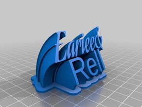 meine angepasste geschwungene Typenschild &ndash 2 Linien Schriftarten remix Zeichen logos 3d print model - Mito3D