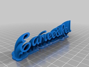 meine angepasste geschwungene Typenschild office 3d print model - Mito3D