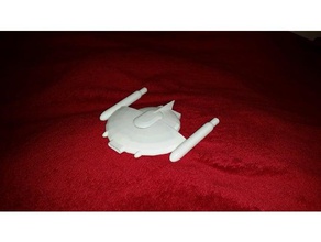 star trek romulan galleta de la clase 11000 las esculturas espacio nave espacial starship 3d print model - Mito3D
