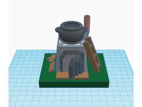 clash royale Ofen - Spielzeug Spiel Zubehör 3dmodel clans elixir Feuer Geister 3d print model - Mito3D