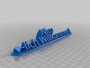 nico birth plate office customized 3d print model - Mito3D