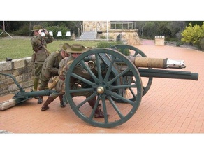 british 18 pdr qf mk campo de la pistola 172 escala vehículos artillería campaña remolcado primera guerra mundial 3d print model - Mito3D