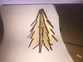 laser cut tree 2d art lasercut lasercutter cutter ornament 3d print model - Mito3D