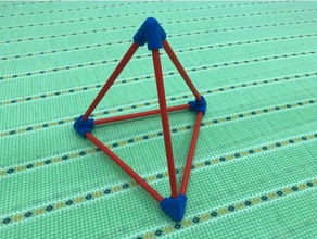 tetraedro vertice 3d impressão matemática 3d print model - Mito3D