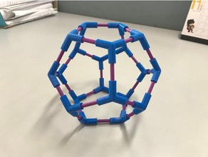 dodecaedro vértice 3d la impresión matemáticas 3d print model - Mito3D