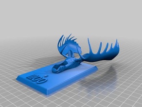 alce interruptor de la luz cubierta 3d impresión animal lightswitch 3d print model - Mito3D