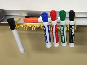 snappy expo dry erase marker holder office fusion360 3d print model - Mito3D