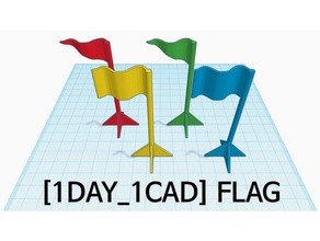 1día 1cad bandera los juguetes juegos 1day1cad square triángulo 3d print model - Mito3D