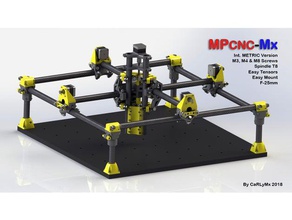 mpcnc-mx métrica versión f25mm carlymx herramientas cnc máquina de router en su mayoría impresos 3d print model - Mito3D