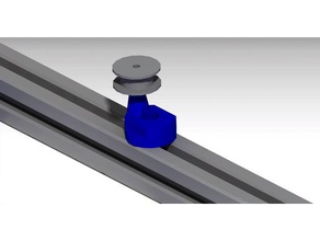 simple belt tensioner 2020 profile 3d printer parts extrusion gt2 tronxy x5s 3d print model - Mito3D