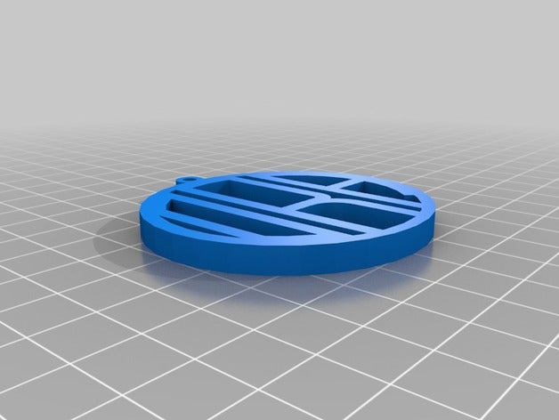 ora monograma colgante la joyería personalizado 3D print model - Mito3D