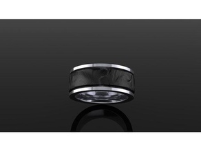 plier anneau motif abstrait 01 Imprimée en 3d de bijoux la coulée modèle résine l'anneau d'argent texture 3d print model - Mito3D