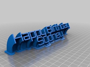 sydney Geburtstag office angepasst 3d print model - Mito3D