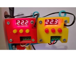 protective case w1209 dc 12v thermostat electronics temperature sensor digital thermometer box 3d print model - Mito3D