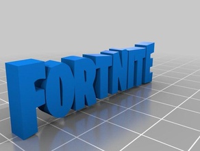 fortnite logo vidéo jeux bataille royale 3d print model - Mito3D