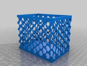 mesh box containers bookmark holder stand desk organizer organization storage 3d print model - Mito3D