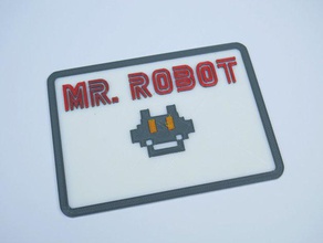 Bay robot rozet işaretler logoları eliot anderson şapka rozeti ceket badge mrrobot tv göster 3d print model - Mito3D