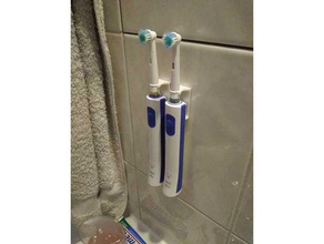 escova de dentes montagem na parede oral casa banho titular oral-b wallmount 3d print model - Mito3D
