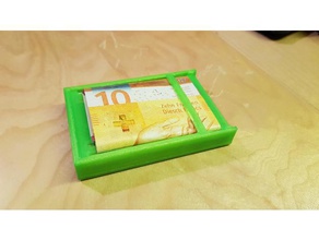o simples cartão de nota carteira clipe os acessórios Impressos em 3d minimalista slim 3d print model - Mito3D