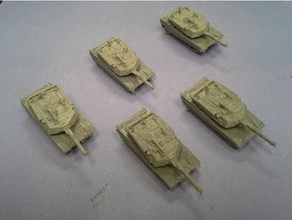 m1 abrams snap turret 1200 scale vehicles models tanks wargaming 3d print model - Mito3D